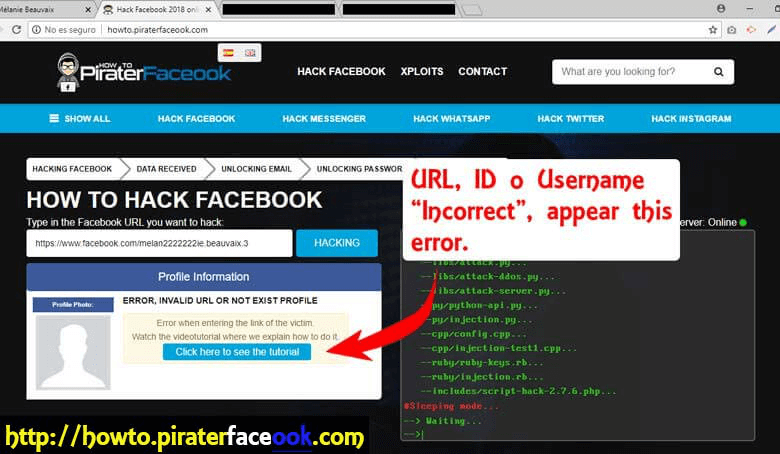 Hack Facebook Account Using Url Online Free